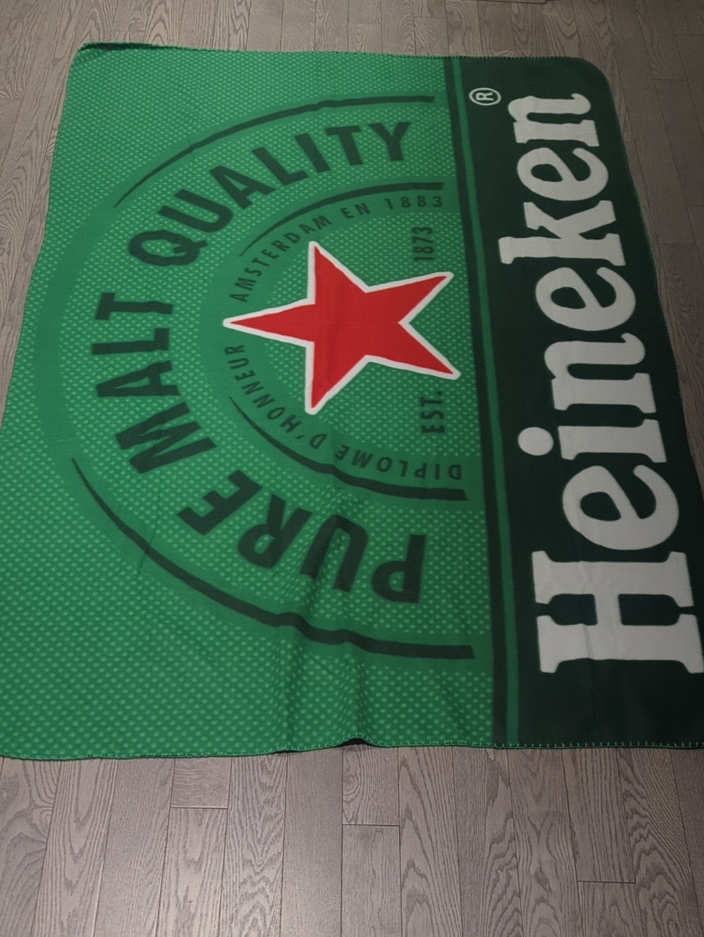 Heineken Green Red Star Large Blanket/ Throw - New